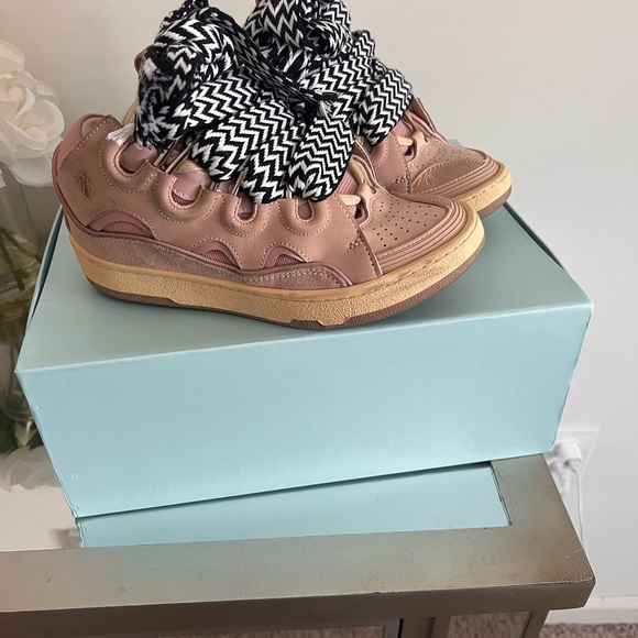 Lanvin leather curb sneakers - Picture 3 of 5